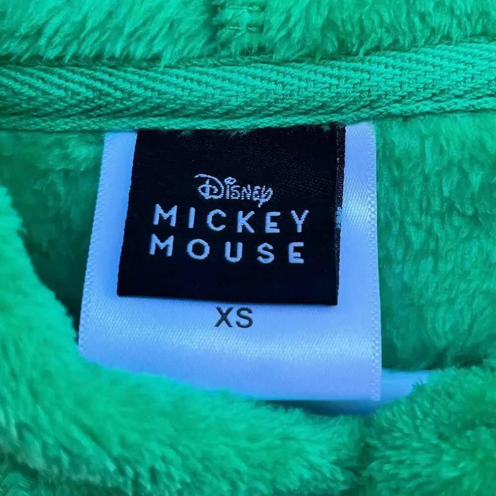 DISNEY'S MICKEY MOUSE SANTA HOODIE CHRISTMAS SWEATER WOMEN SOFT/FUZZY XS